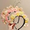 Cloth Ethnic Style Flower Headband Headdress Simulation Flower Hair Band  Ladies/Girls