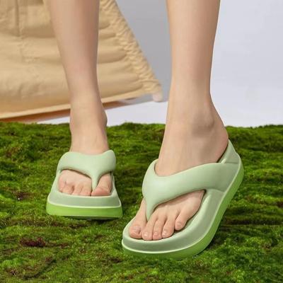 Женские шлепанцы, летние уличные и домашние сандалии на толстой подошве, увеличивающие высоту 5 см, тапочки для пляжа
