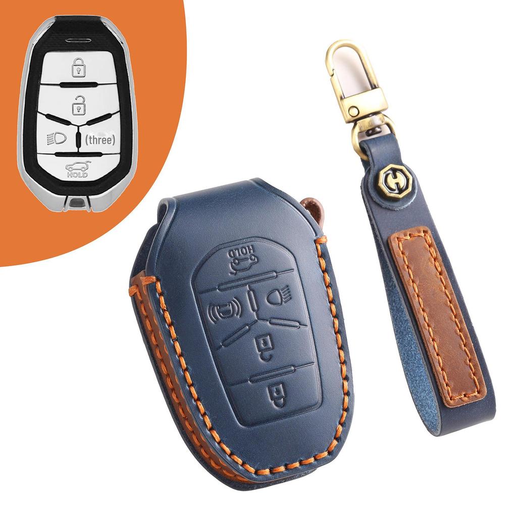 Чехол для защиты ключа Ssangyong из натуральной кожи - Ручная работа из высококачественной коровьей кожи