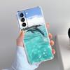 Чехол для телефона Samsung Galaxy S26 S25 S24 S23 S22 Ultra S20 S21 FE 5G Plus Мягкий прозрачный чехол Океанский дельфин
