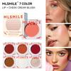Blush Cream To Enhance The Complexion and Retouch The Makeup Lip Cheek Double Use Cream Waterproof and Sweatproof Long-lasting Blush Face Makeup