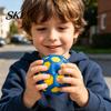 Stress Relief Ball Colorful Grid Ball, TPR Slow Rising Fidget Toy for Anxiety Relief, Rebound Soft Squeeze Decompression Office School, Portable