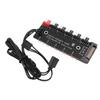 Разветвитель-хаб 2 в 1 5 портов 5 В 3-контактных ARGB 6 портов 12 В 4-контактных PWM 15-контактный SATA-разъем питания Хаб для вентиляторов охлаждения корпуса ЦП