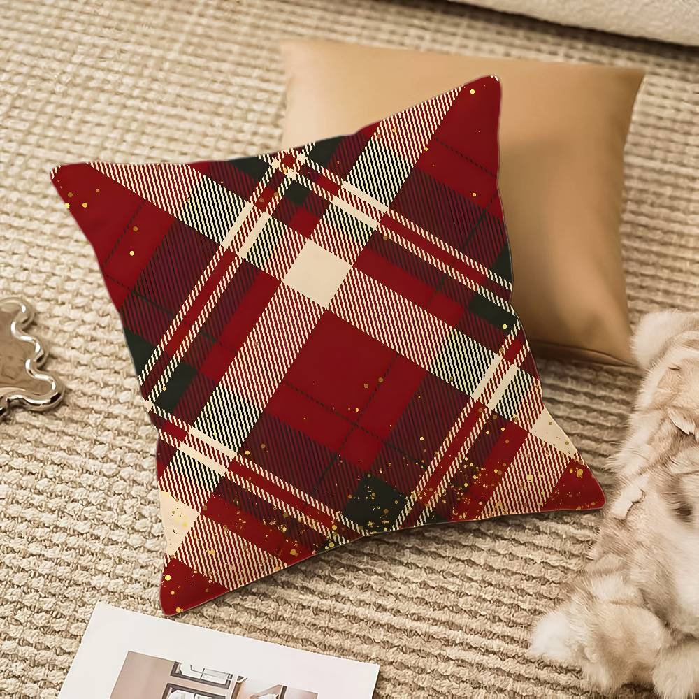 Наволочка «Маленькая рождественская радость» из шелковистого короткого плюша с потайной молнией, пылезащитная наволочка для диванной подушки