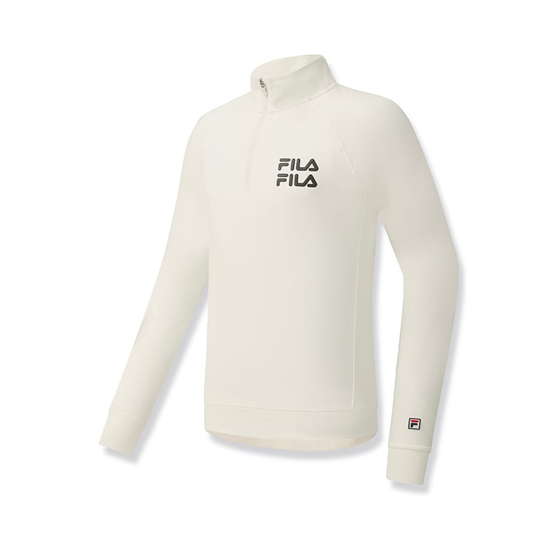 Fila Мужские теннисные толстовки Heron White WT С воротником-стойкой Умеренно Обычный A11M533215F-WT