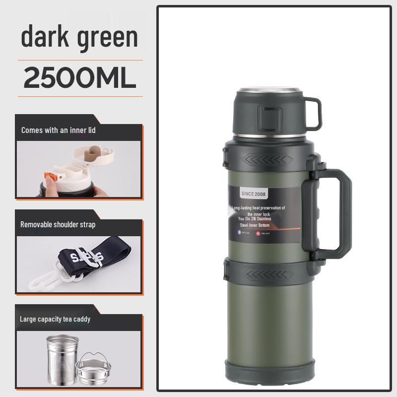 Large Stainless Steel Insulated Thermos Flask for Outdoor, Car, Home, and Dorm Use