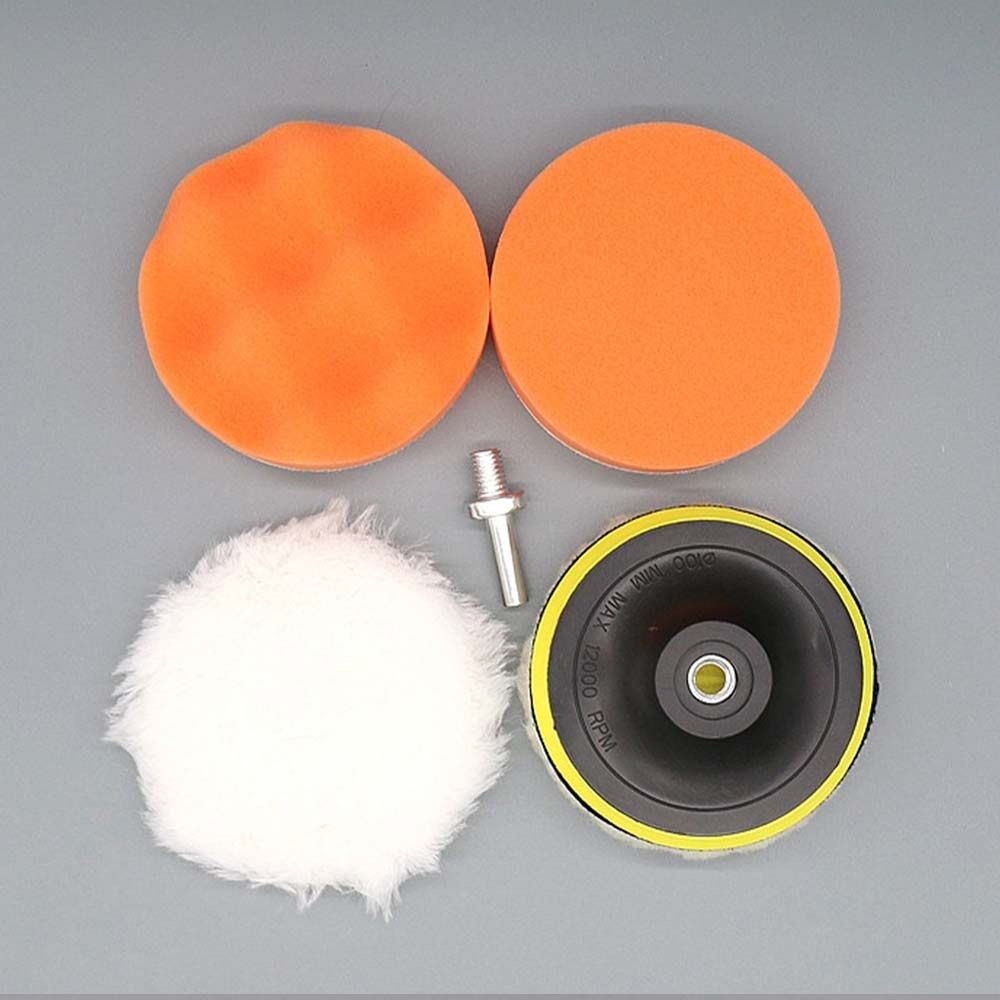 Drill Connecting Rod Polishing Pad Wool Wheel Car Polishing Disc Waxing Sponge Wax Collecting Tray
