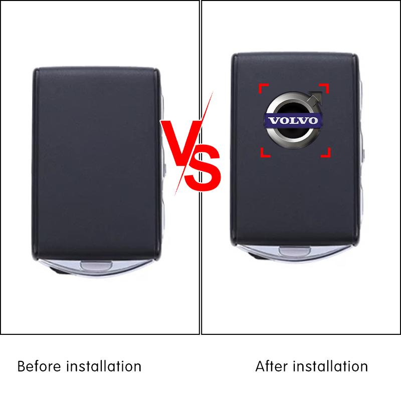 Car Key Badge Replacement Stickers Decoration Emblem For Volvo XC90 V90 V60 XC60 V40 S80 S60 S90 C40 XC40 V70 XC70 C30 C70 FE3