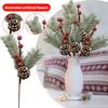 11 Inch Artificial Christmas Tree Red Berries Cuttings For Christmas Tree Filler Floral Arrangement Winter Holiday Decoration