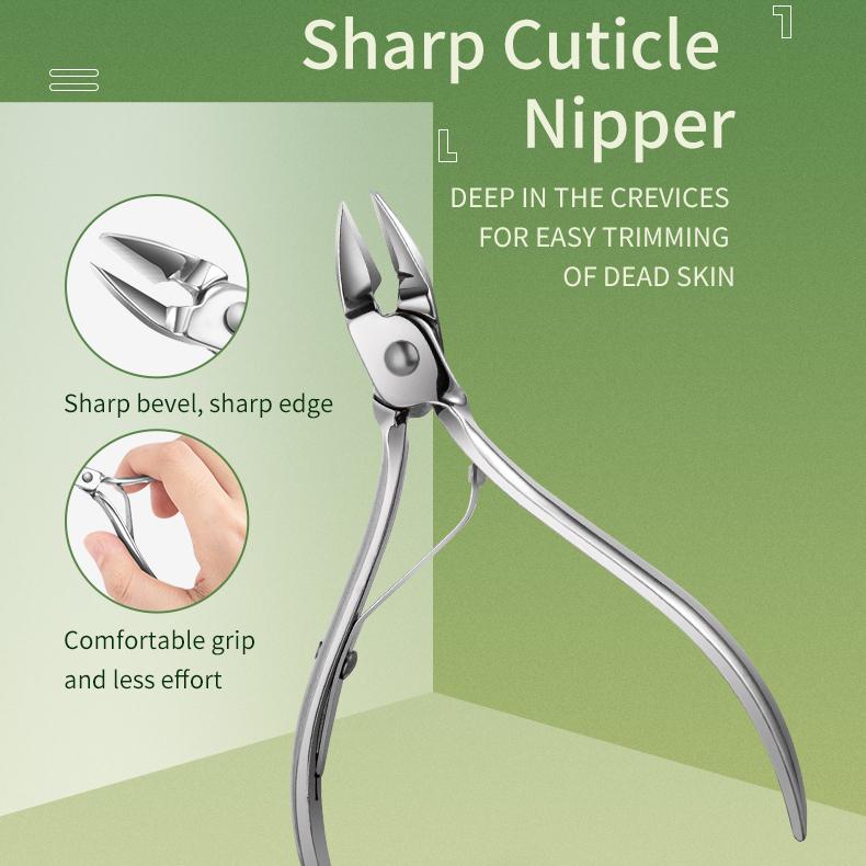 9/16/19 шт. маникюрный набор, черные кусачки для ногтей из нержавеющей стали, щипцы для кутикулы, педикюр, профессиональный инструмент для ухода, набор для чистки и ухода