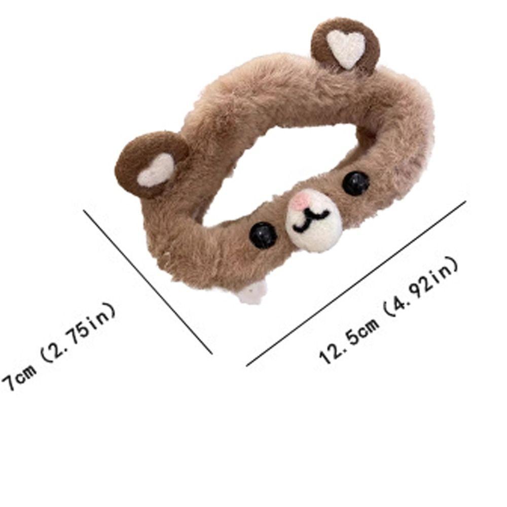 Acrylic Rabbit Ear Shark Clip Double Side Plush Bear Hair Clip Sweet Plush Cloud Hair Claw Party