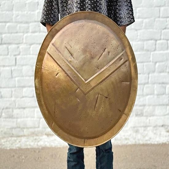 Spartan Shield 300 Leonidas Replica Medieval Warrior Battle Shield 18 Gauge Steel Knight Armor Greek Gladiator Cosplay Gift