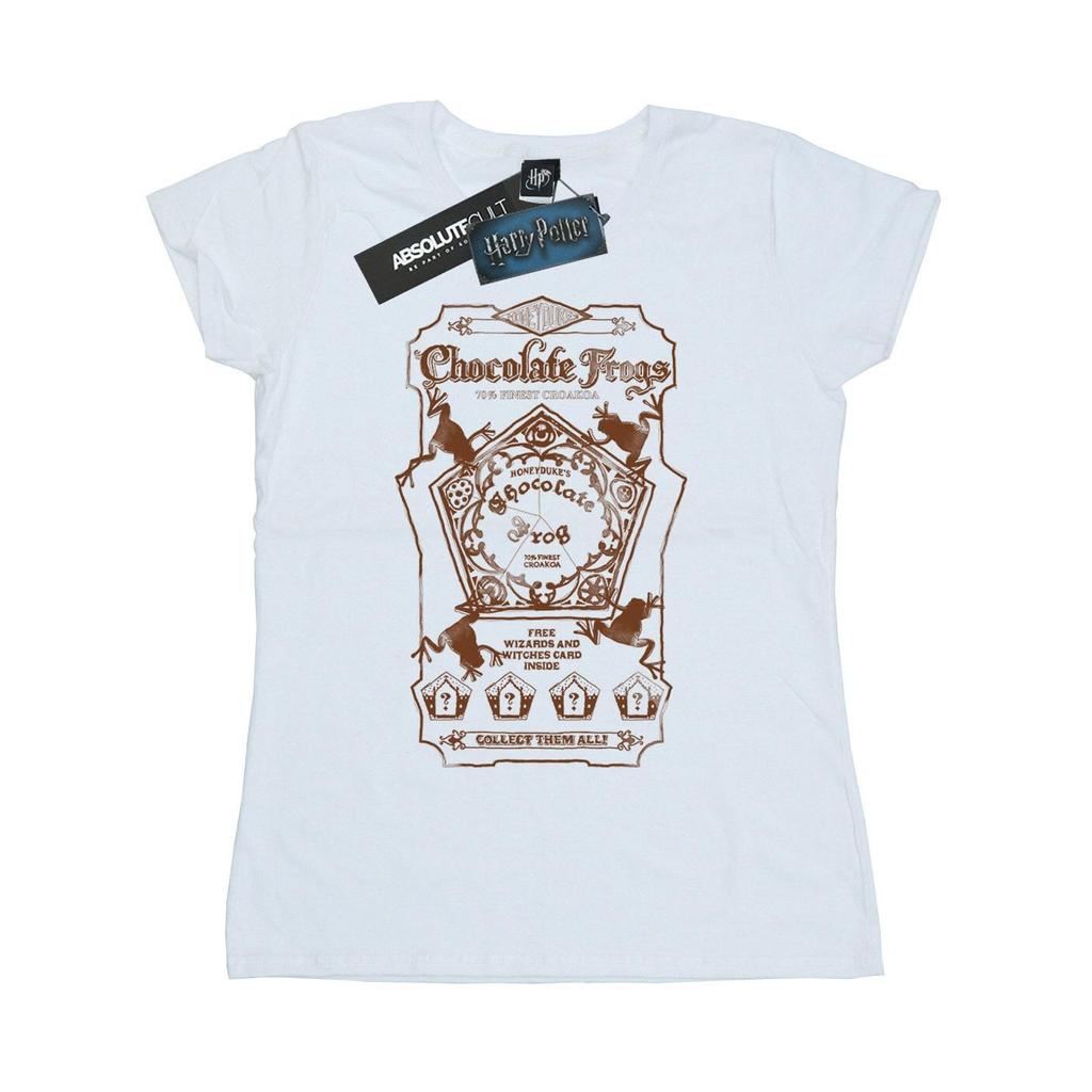 HARRY POTTER Женская/Дамская хлопковая футболка с монолейблом «Шоколадные лягушки»