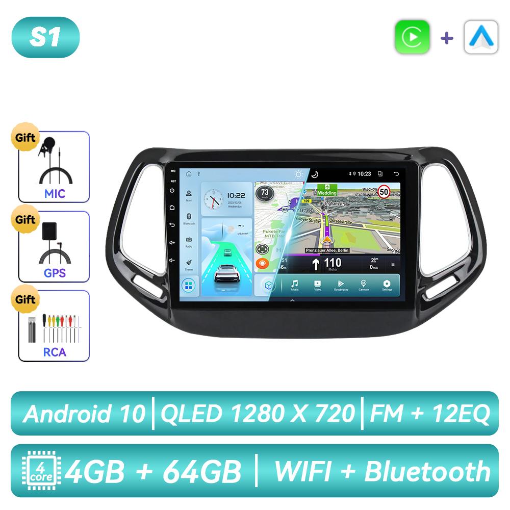 For Jeep Compass MP 2017 - 2020 Android Car Radio Multimedia Video Player Navigation GPS Carplay Touch Screen Auto Stereo Intelligent Systems