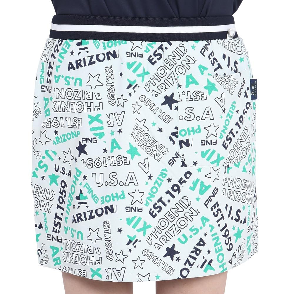 Ping Apparel Women's Collage Print Skirt with All-Way Stretch, Golf, Size 622-5134204 030, White, Medium