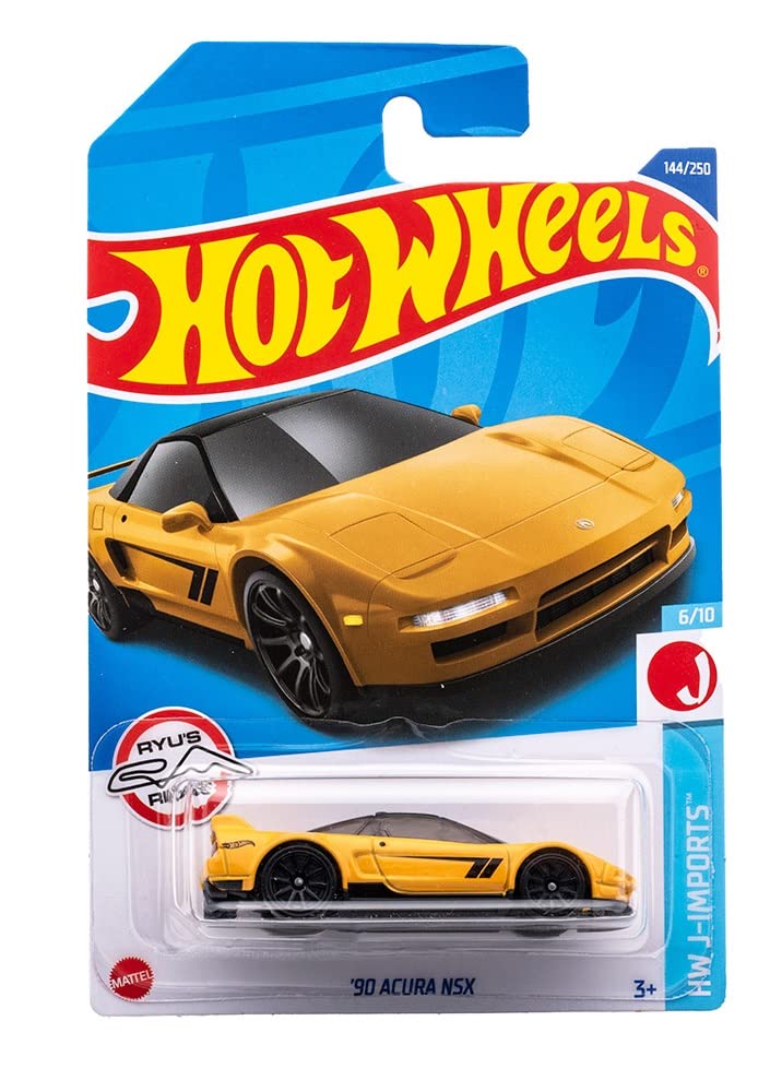 Hot Wheels Basic Car Acura NSX HHF60 Yellow '90 [Ages 3+] 1/64
