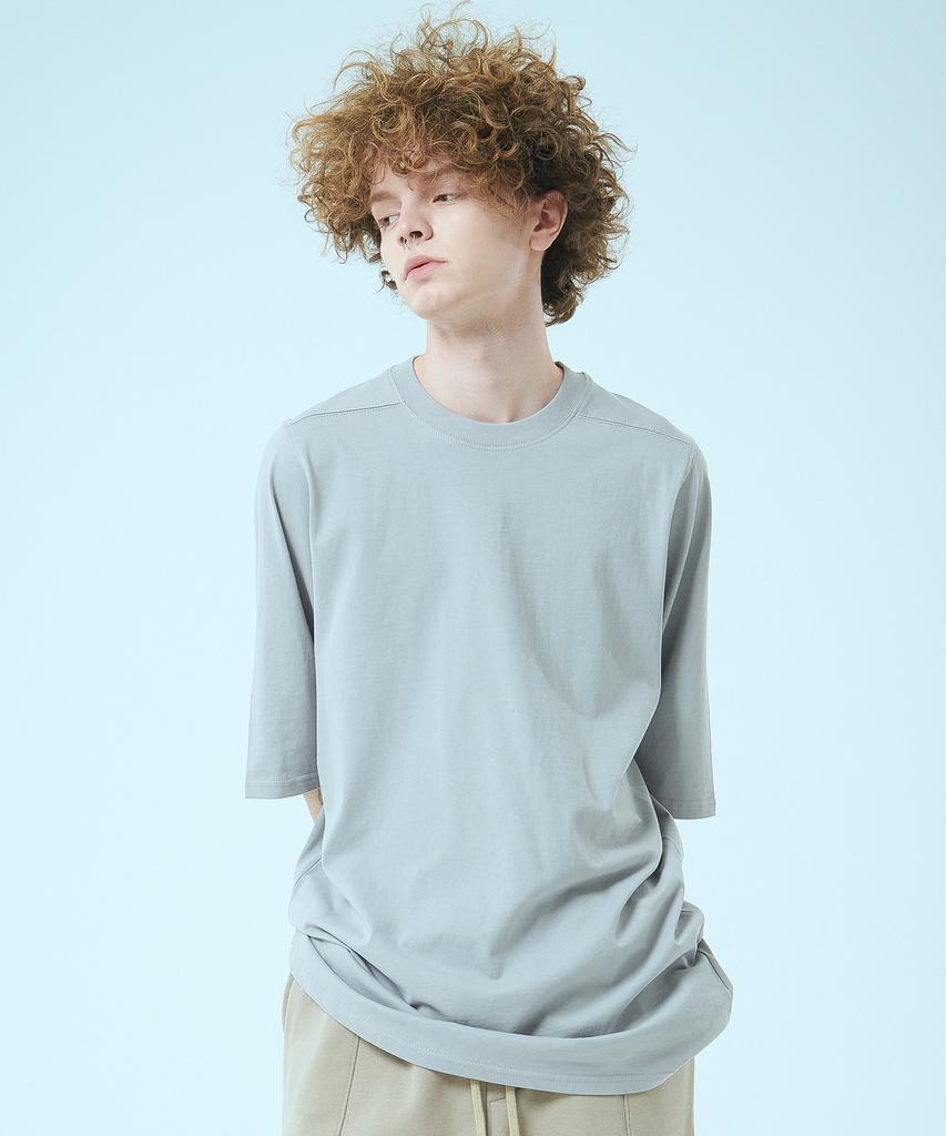 ATTENTIONROW 22Ss04At013 Eyelet Bio Oversized Short Sleeve T-Shirt (Gray)