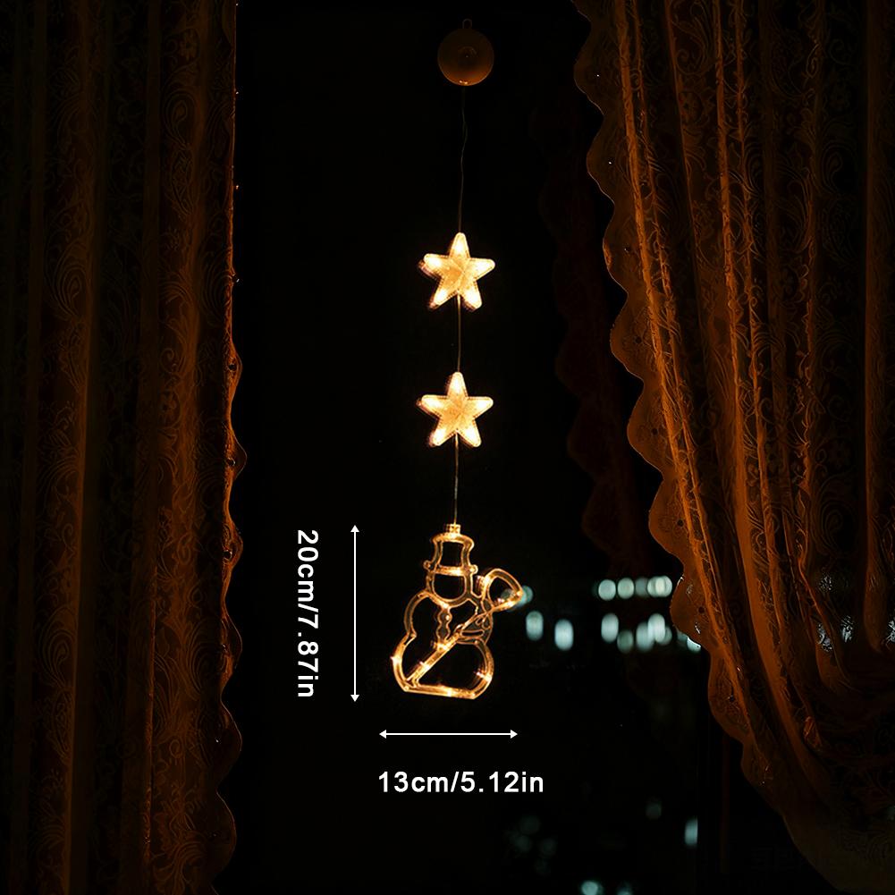 Светодиодные рождественские гирлянды на присоске Классические рождественские фигурки Для помещений и улицы Рождественское украшение окна Для дома Рождественское украшение 2025