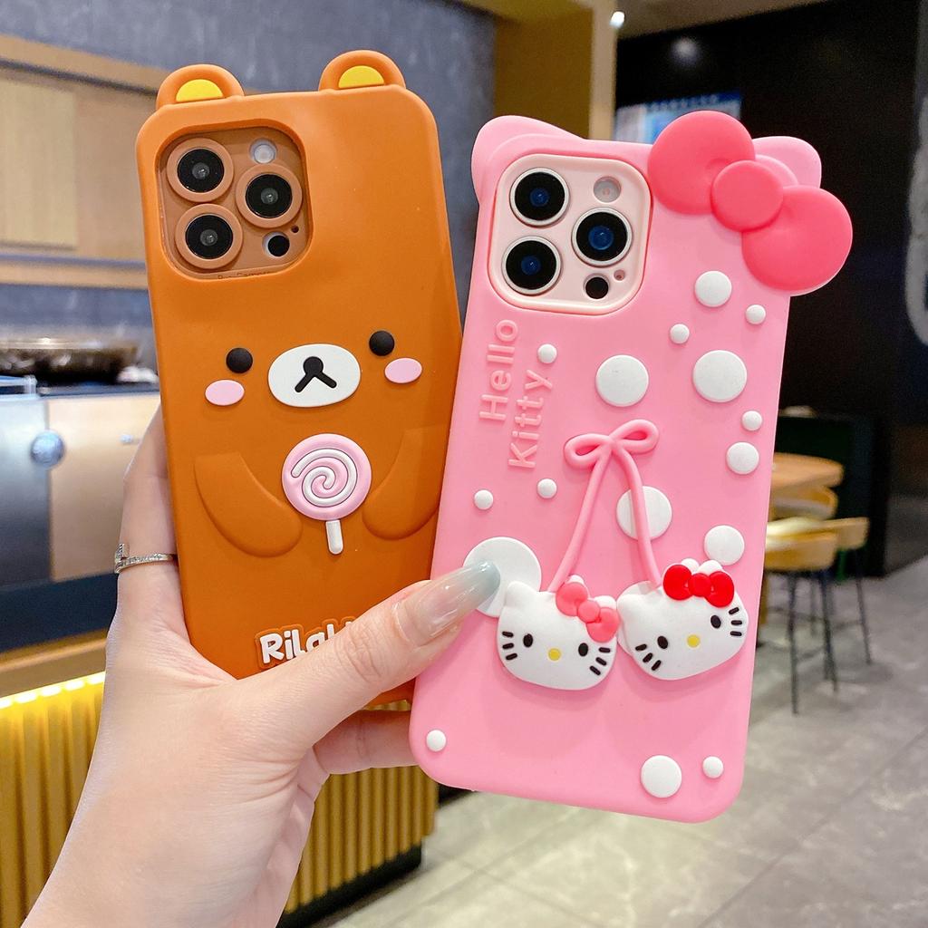 Подходит для чехла на телефон Redmi Note15, A7Pro, мультяшный KT, милый, PocoC85, медведь, не силиконовый