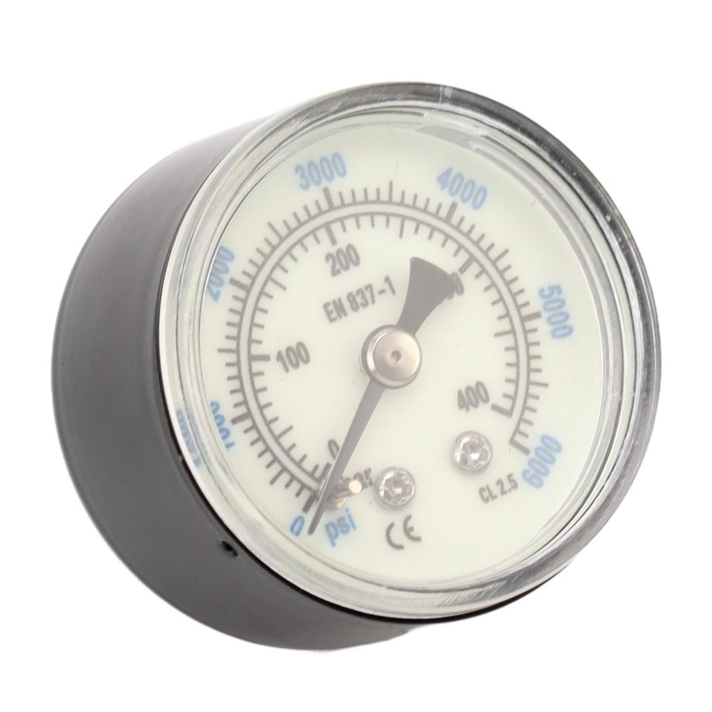 6000 Psi CO2 Pressure Gauge 1/8npt Thread Air Pressure Gauge Double Scale Luminous Carbon Dioxide