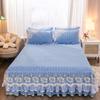 Юбка-кровать из кружевной пряжи, кружевное утолщенное стеганое покрывало с начесом, защитный чехол для матраса, постельные принадлежности