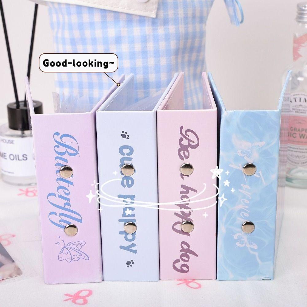 Буклет для коллекции фотокарточек с дизайном бабочки/щенка, держатель для фотокарточек на кольцах, концертный