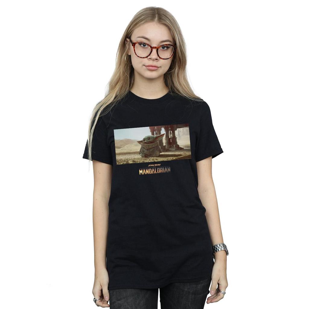 Star Wars Womens/Ladies The Mandalorian The Child Concept Art Cotton Boyfriend T-Shirt