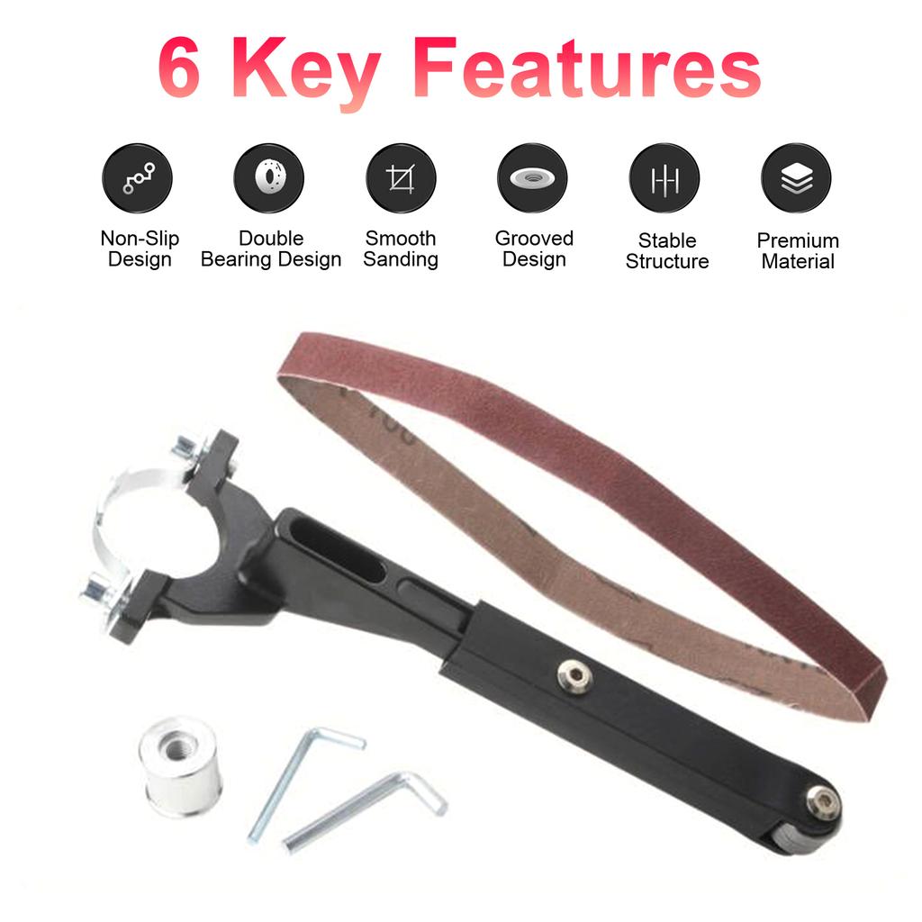Grinder to Sander Attachment, Angle Grinder to Belt Sander Converter Kit, Woodworking Sander Conversion Kit for 100 125