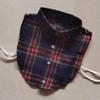 Plaid Women Shirt False Collars White  Removable Lapel Collars For Women Fake Collar Women Detachable Collars Nep Kraagie