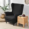 Скандинавский однотонный чехол для стула с крылом, эластичный чехол для кресла из спандекса, чехлы для отдыха на один диван с чехлами на подушку сиденья