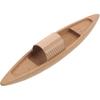 Unfinished Wooden Boat Model Wood Boat Canoe Nautical Fishing Boat Desktop Boat Wood Craft Ocean Landscape Ornament for DIY Project Supply