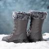Зимние сапоги, высокие сапоги, простые хлопковые ботинки, женские водонепроницаемые и теплые женские ботинки большого размера