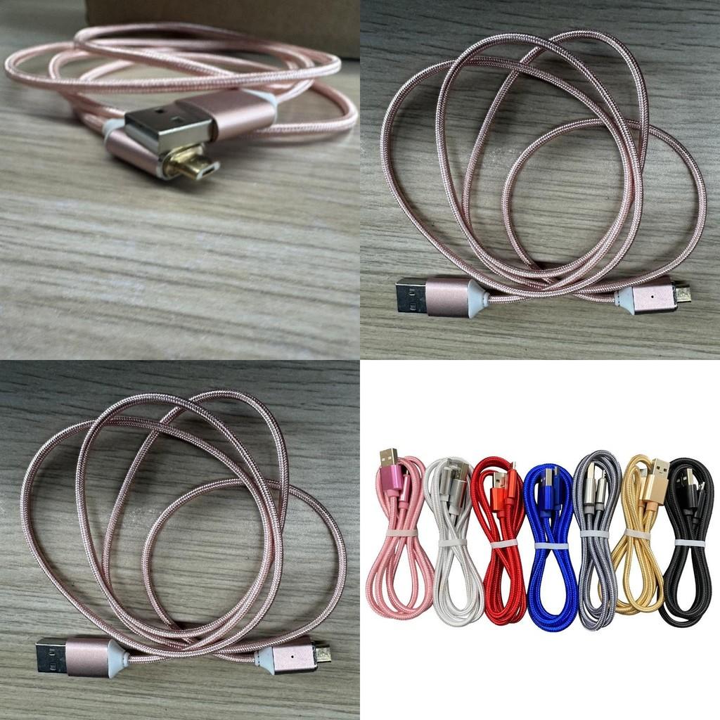 Прозрачный плетеный кабель Micro USB из ПВХ для быстрой зарядки смартфонов и устройств