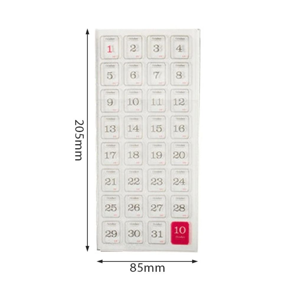 12 Pcs/pack Washi Calendar Sticker Collage Material Stationery Stickers  School Supplies