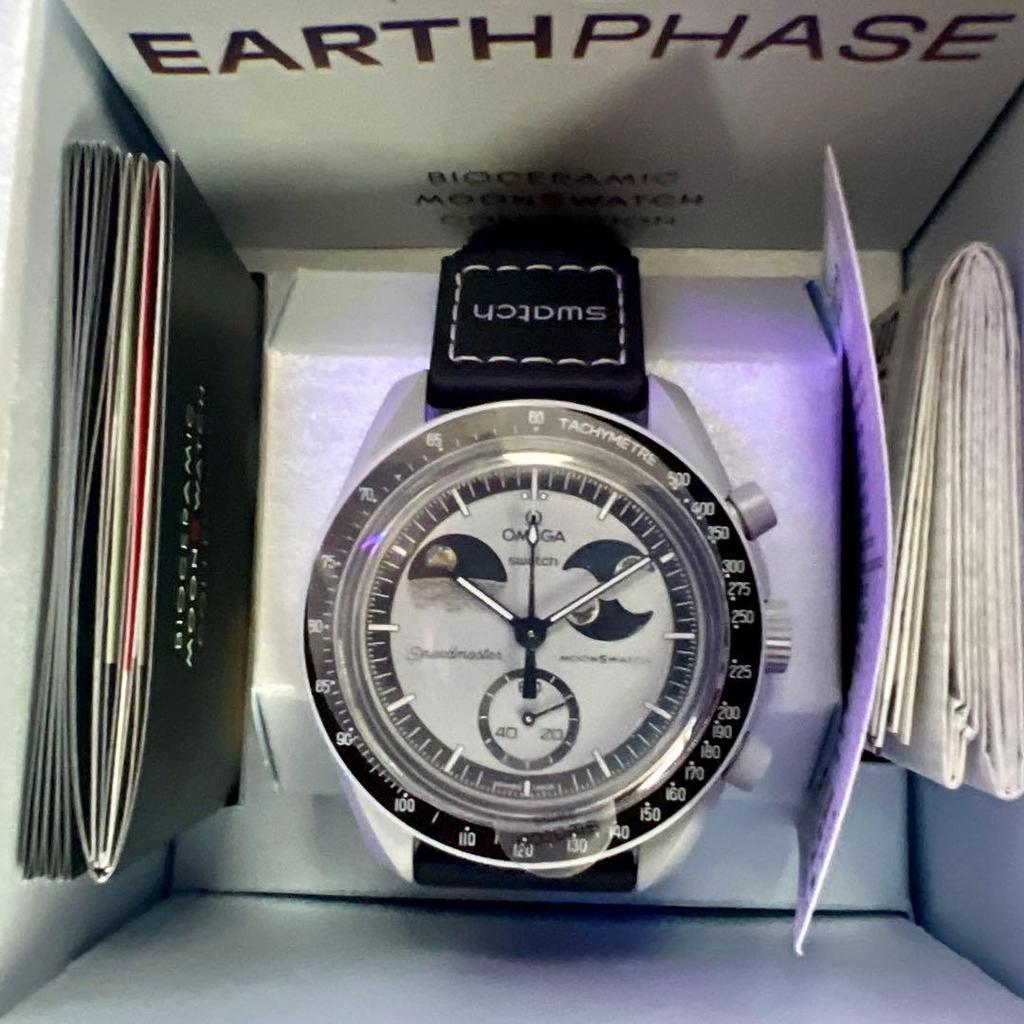 Б/у Новый OMEGASwatch Earthphase MoonSwatch полный комплект