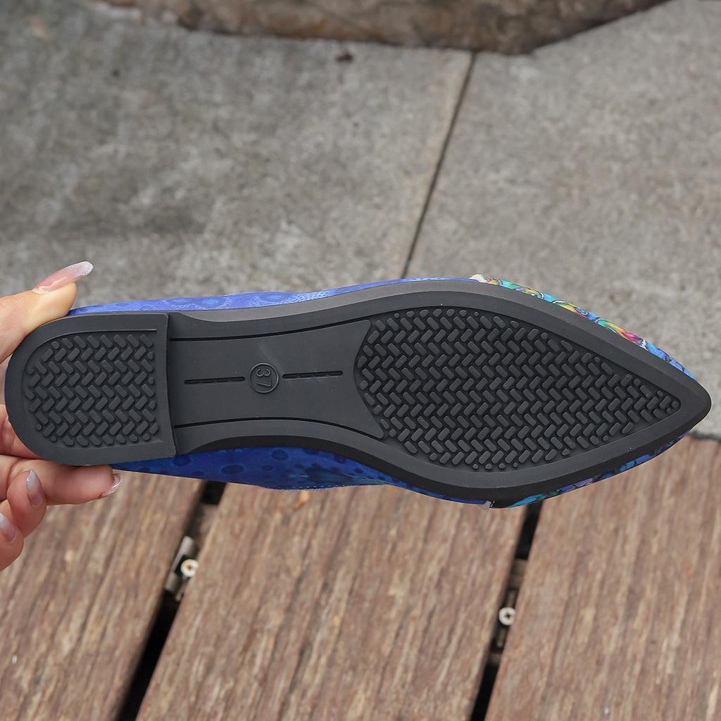 Распродажа модной женской обуви 2024 года. Женские туфли на плоской подошве с винтажным принтом. Повседневная модная обувь без каблука. Нескользящая износостойкая женская рабочая обувь.