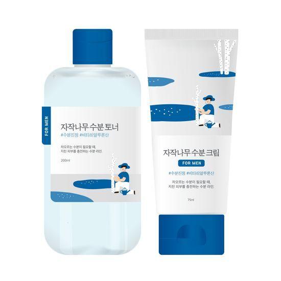 ROUND LAB for Men Birch Toner/Cream 2-pack (+50ml Clay Pack)