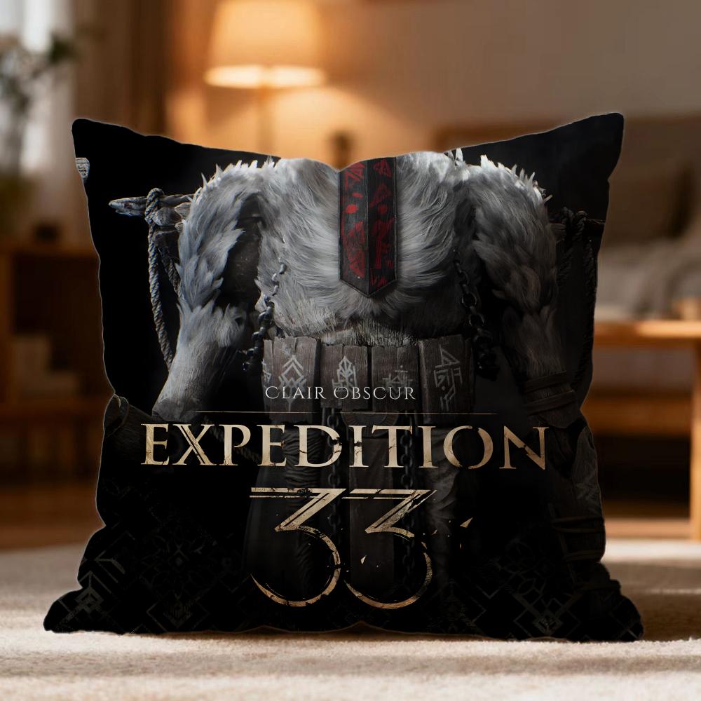 Hot CClair Obscur Expedition 33ew Cushion Cover Soft Washable Pillow Case Multi-Scene for Couch Bed Travel Office Use