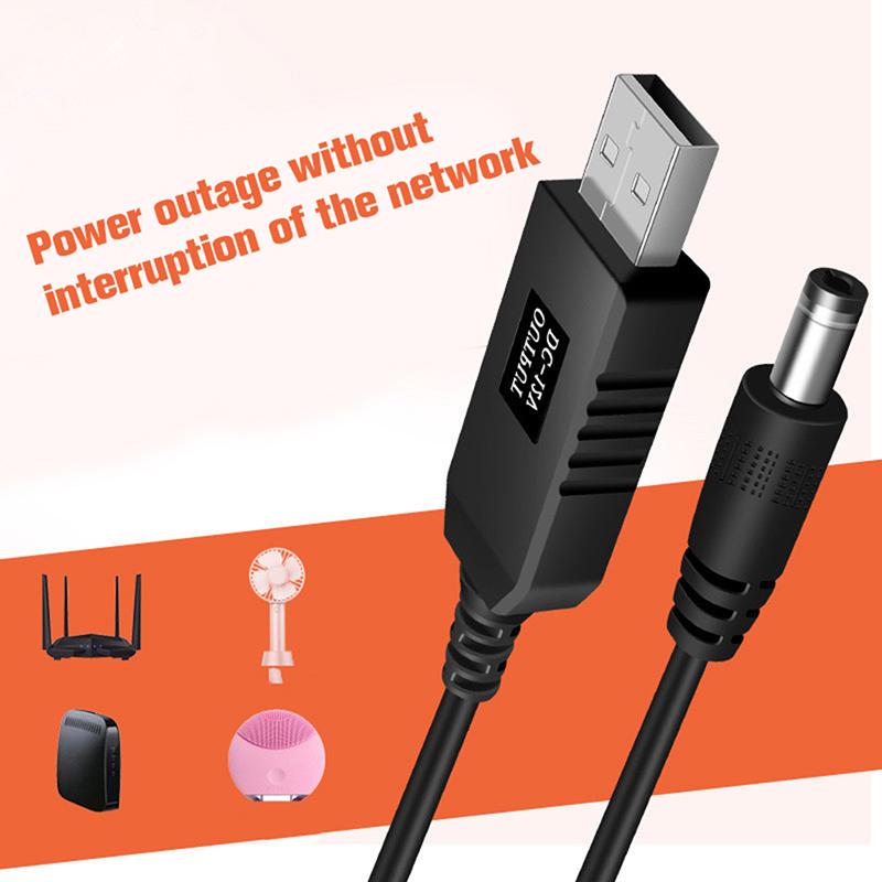 Кабель-коннектор Wifi к павербанку Dc 5V к 12V USB-кабель повышающий преобразователь повышающий шнур для Wi-Fi роутера модема вентилятора динамика