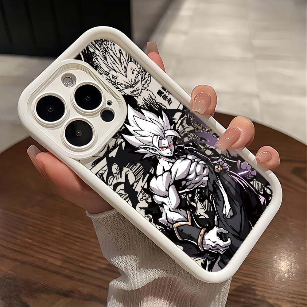 Черный аниме-чехол для телефона Super Saiyans для IPhone 17e 17 16e 16 15 14 13 12 11 Air Pro Max Mini XR XS Plus, мягкая задняя крышка из ТПУ