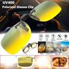 Day Night Vision Driving Clip On Sunglasses Flip Up Anti Glare Sun Glasses Clip Lens Lens Goggles Clip
