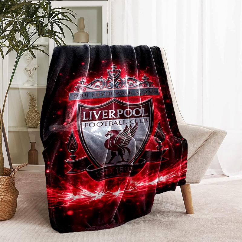 1pc Blanket - Liverpool FC logo Print Design, Lightweight Blanket for Sofa, Bed- Soft &Warm, Gift for All Seasons