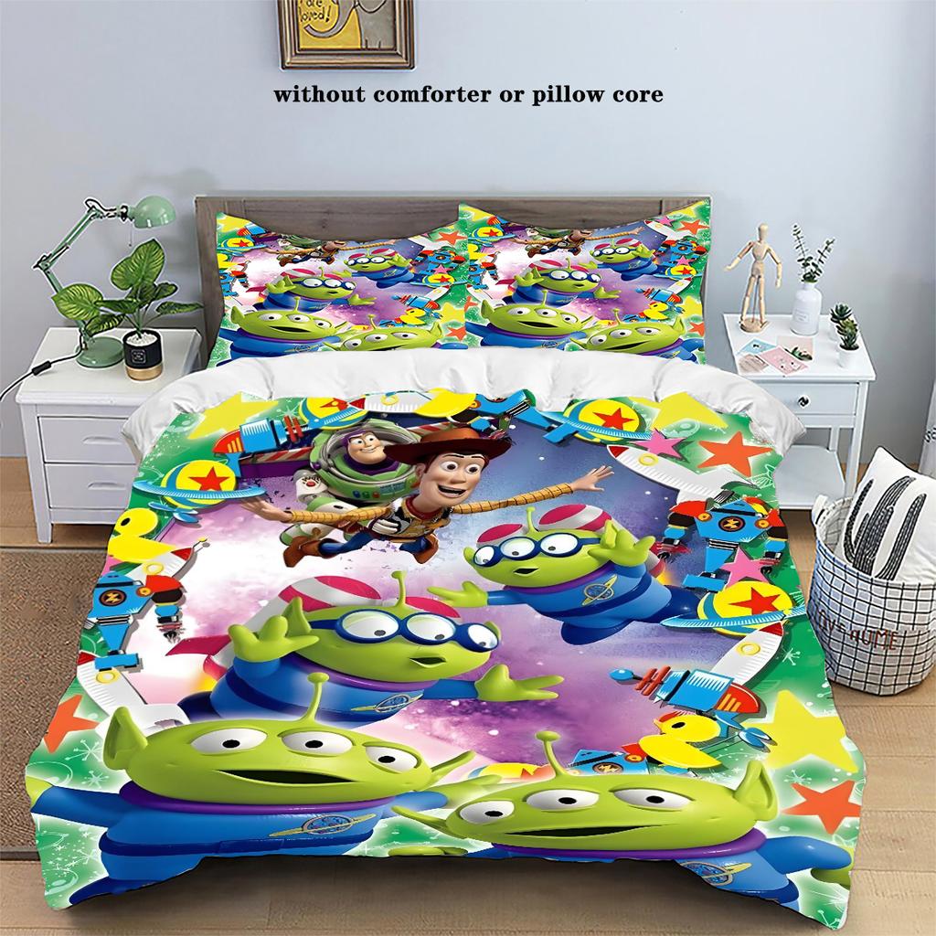 Новый дизайн Постельные комплекты История игрушек Базз Лайтер Вуди Пододеяльник Покрывало на кровать Пододеяльник Наволочка Комплекты из 2-3 предметов