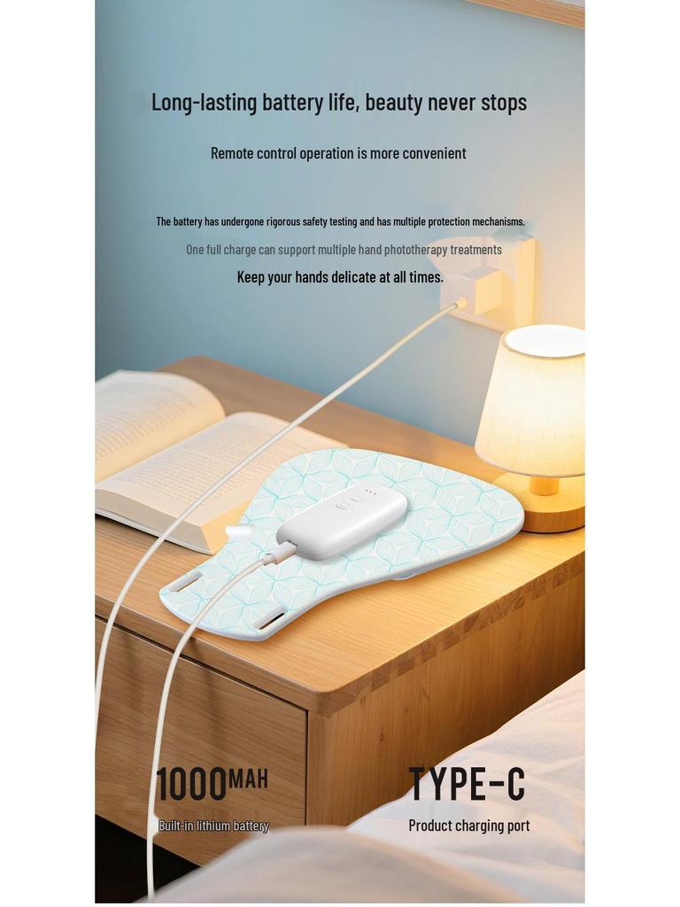 Светодиодный силиконовый ручной бьюти-прибор для омоложения кожи с цветной светотерапией 2025 - Фототерапевтический домашний спектрометр.