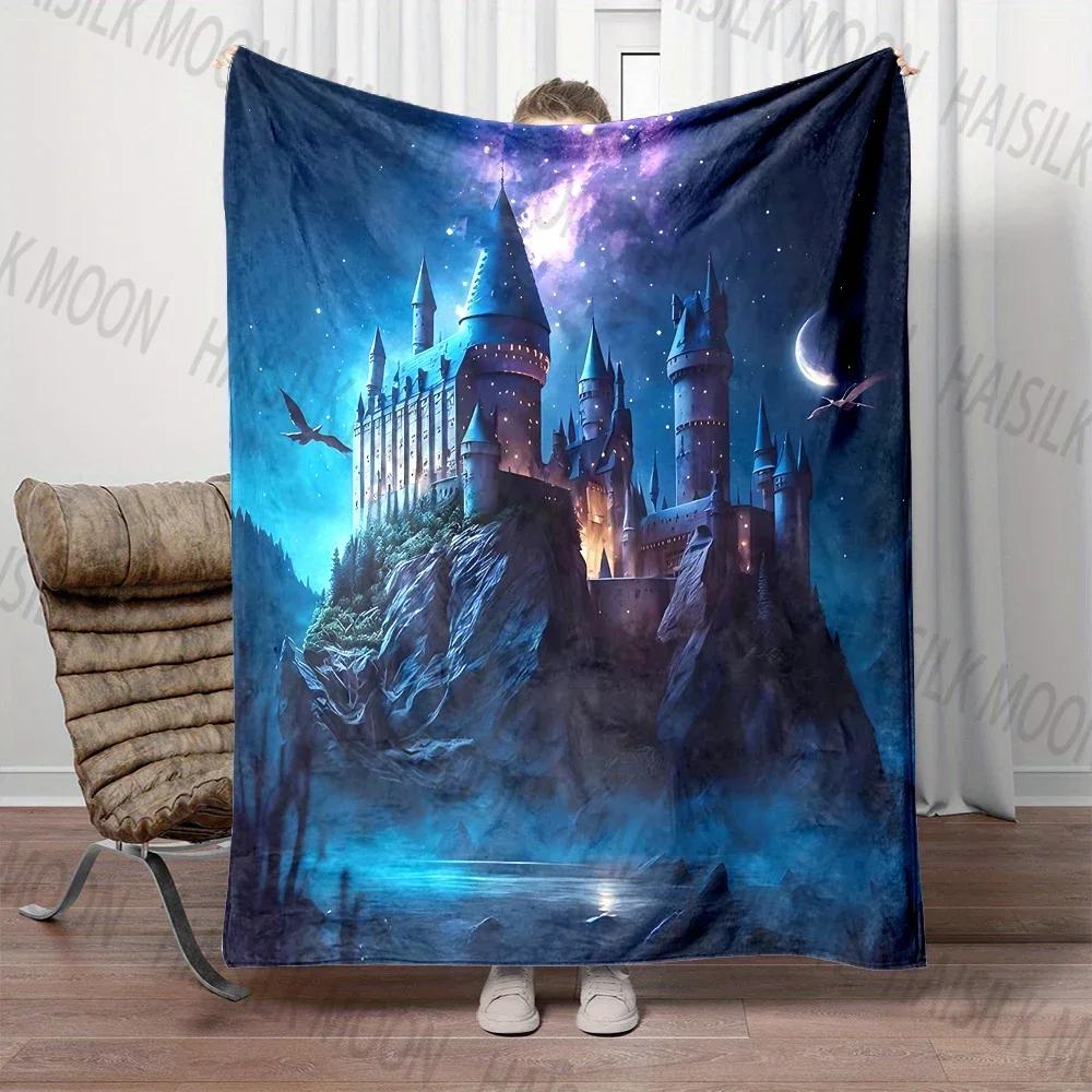 Mysterious Castle Printed Blanket, Children's Favorite Gift, Travel Office Camping, RV, Bedroom Sofa, Multi-scene Application