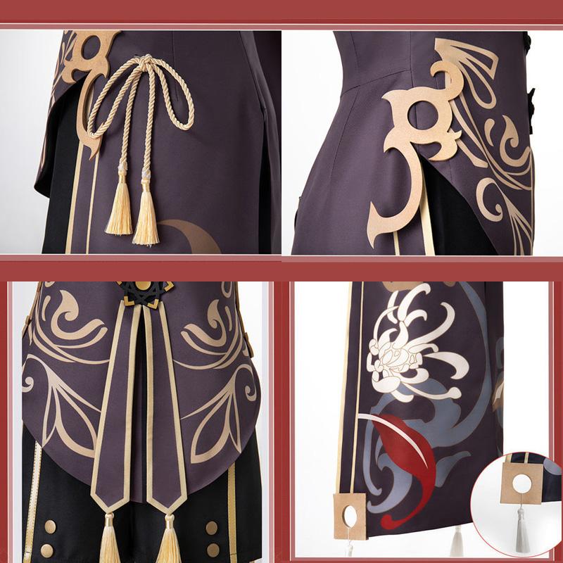  Hu Tao Cosplay Costume Anime Game HuTao Uniform Wig Chinese Style Cosplay Clothes Halloween Costumes for Women