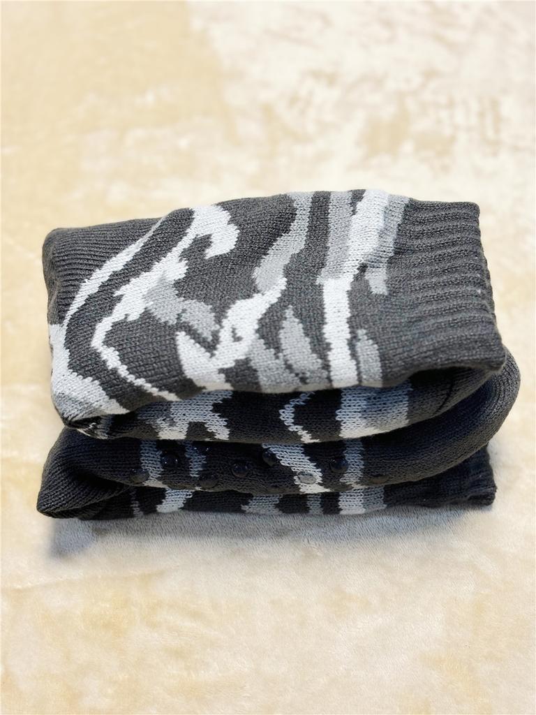 Winter Socks Mens Plush Thermal Leopard Warm Short Plus Velvet Non Slip Fluffy Floor Fuzzy Sock Male Camouflage Gift Christmas