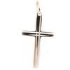 Altesse [L4556] - Серебряный кулон «Крест» с родиевым покрытием - 30x17 мм