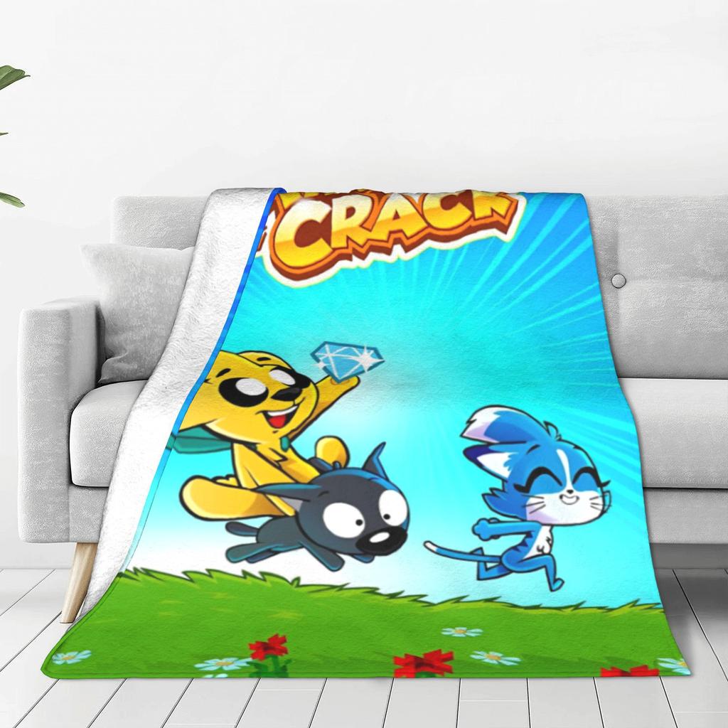 Mike-cracks Игровое Мультяшное Собака Вязаные Одеяла Флис Аниме Легкое Тонкое Покрывало для Автомобиля Дивана Кровати