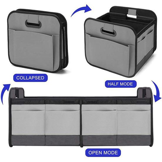Органайзер для багажника, складной ящик для хранения, большая вместимость, несколько отделений, водонепроницаемый складной чехол для багажника автомобиля